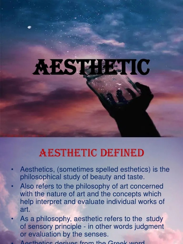 AESTHETICphilosophy PPT REAL Aesthetics Beauty