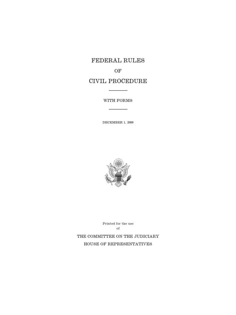 Federal Rules of Civil Procedure PDF