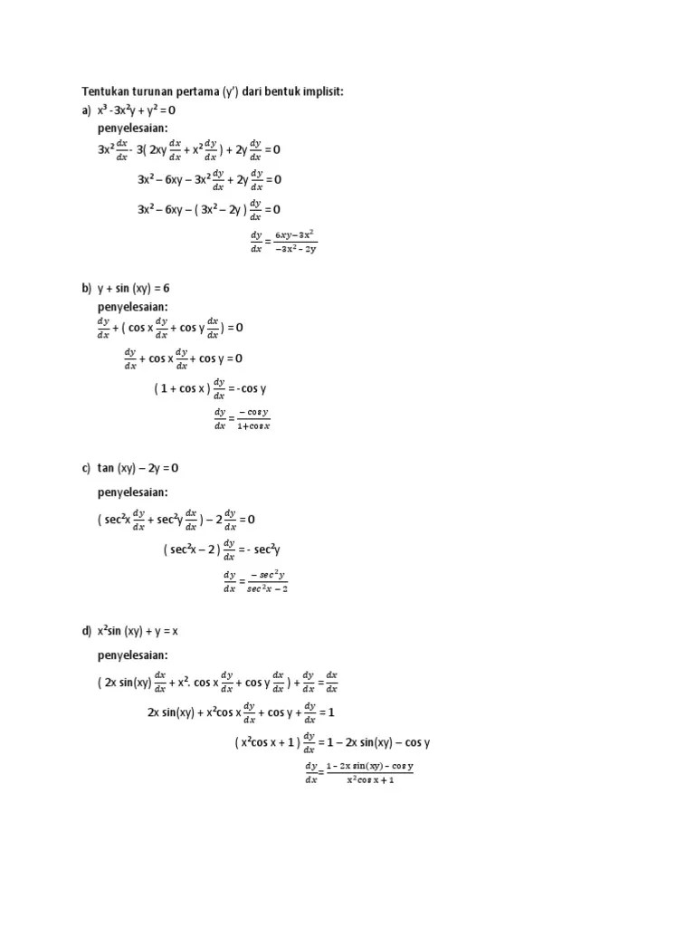 Fungsi Implisit | PDF