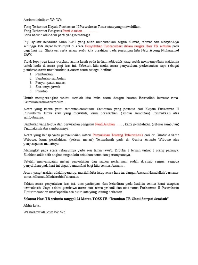 MC Penyuluhan TB | PDF