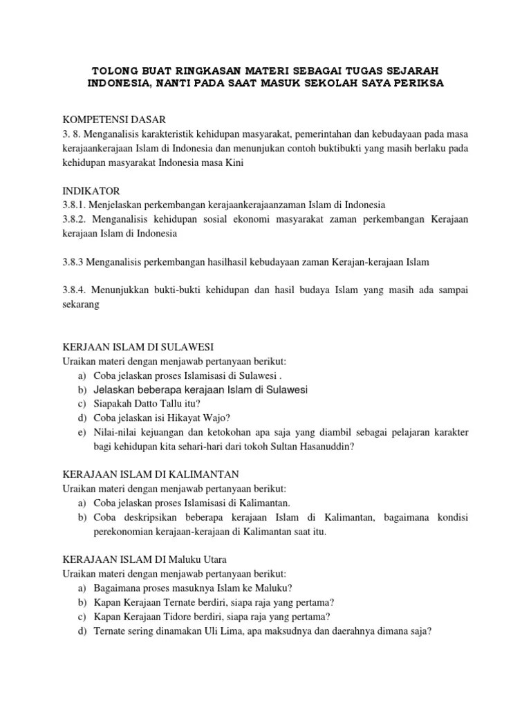 Tugas Sejarah Indonesia | PDF