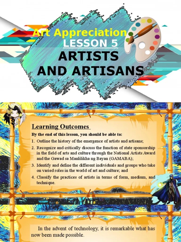 Artist and Artisan PDF Paintings