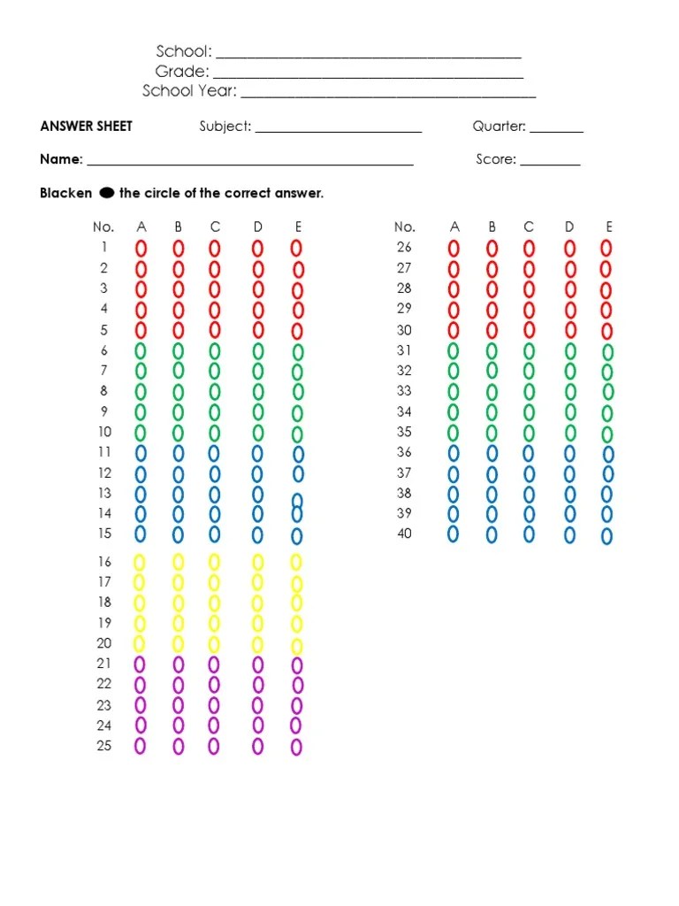 School: - Grade: - School Year | PDF