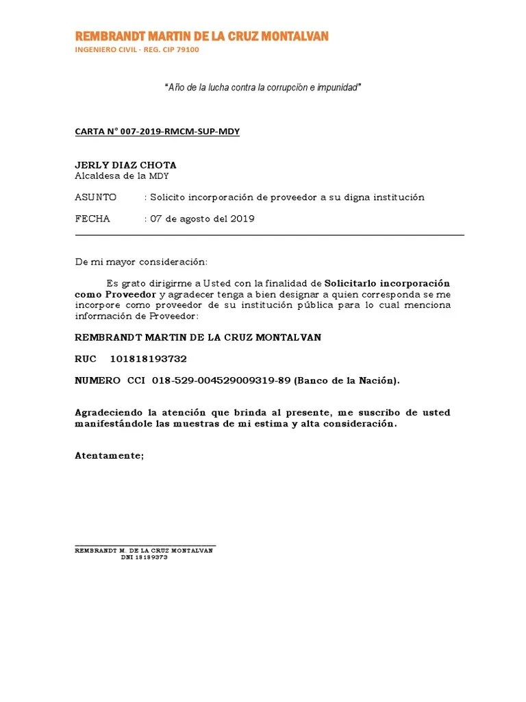 Modelo De Carta De Referencia Comercial Para Un Proveedor Financial Report