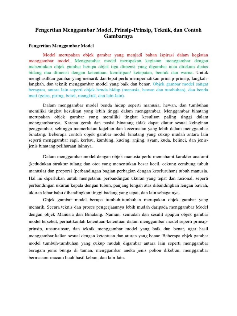 Pengertian Menggambar Model | PDF