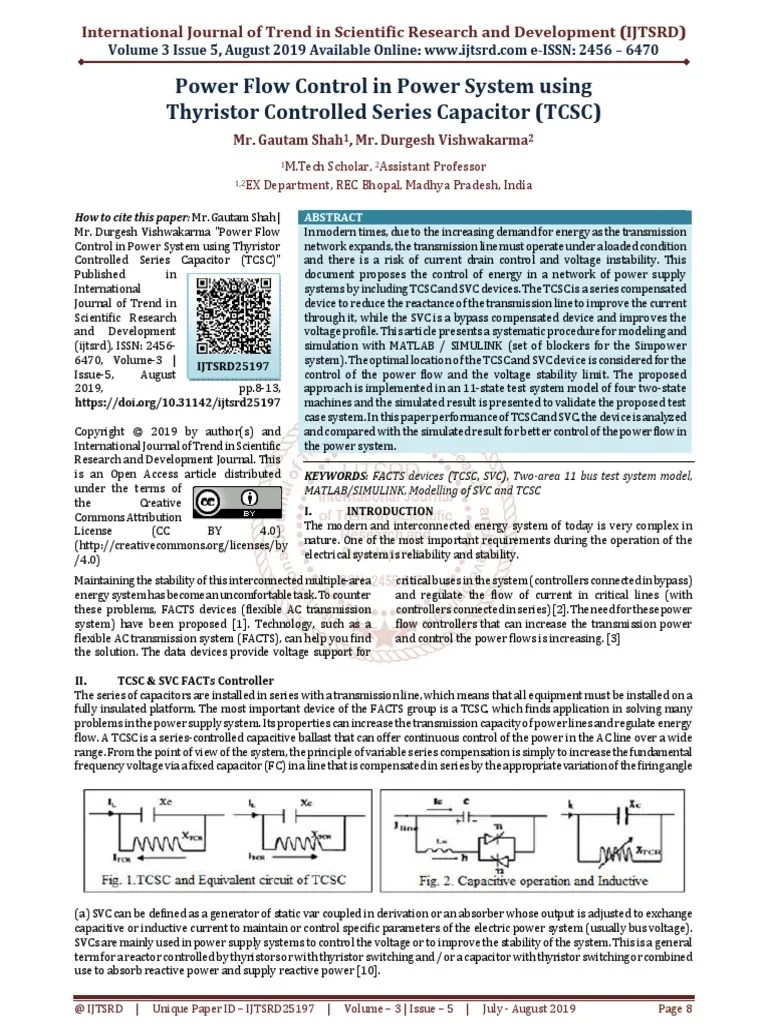 Power Flow Control in Power System Using PDF | PDF | Electricity