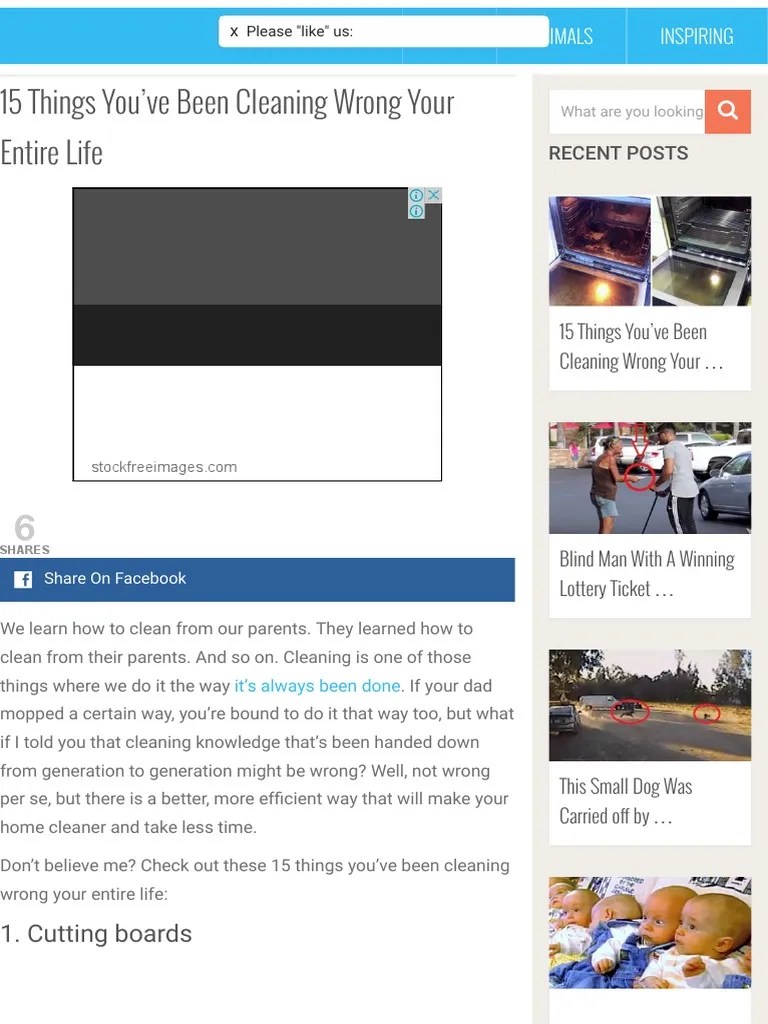 15 Things You've Been Cleaning Wrong Your Entire Life 1. Cutting(04)