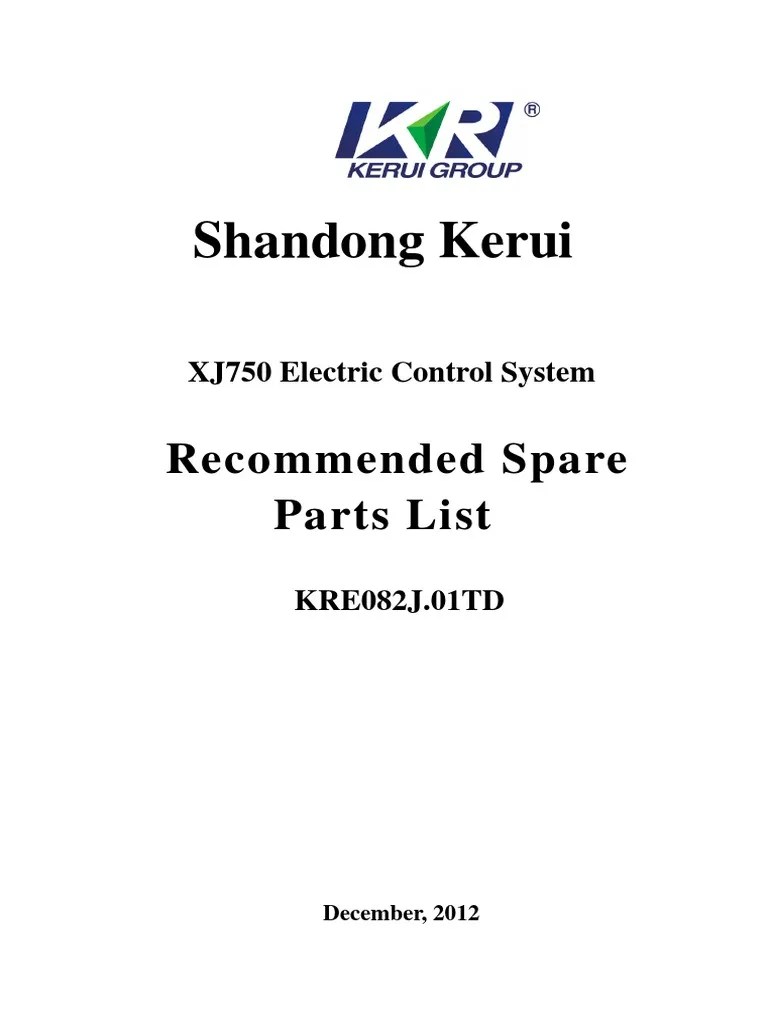 KRE082J.01TD Spare Parts List PDF