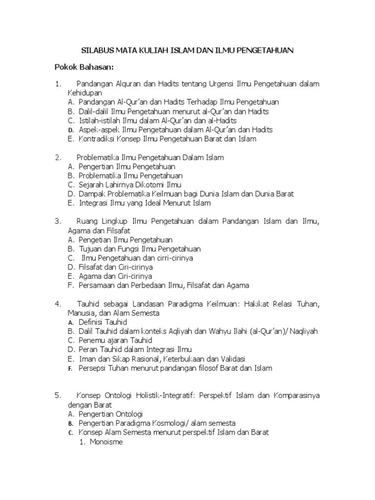 Persamaan Dan Perbedaan Filsafat Ilmu Dan Agama Terkait Ilmu