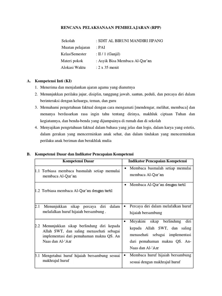 Pel. 2 Asyik Bisa Membaca Al-qur&rsquo;An | PDF