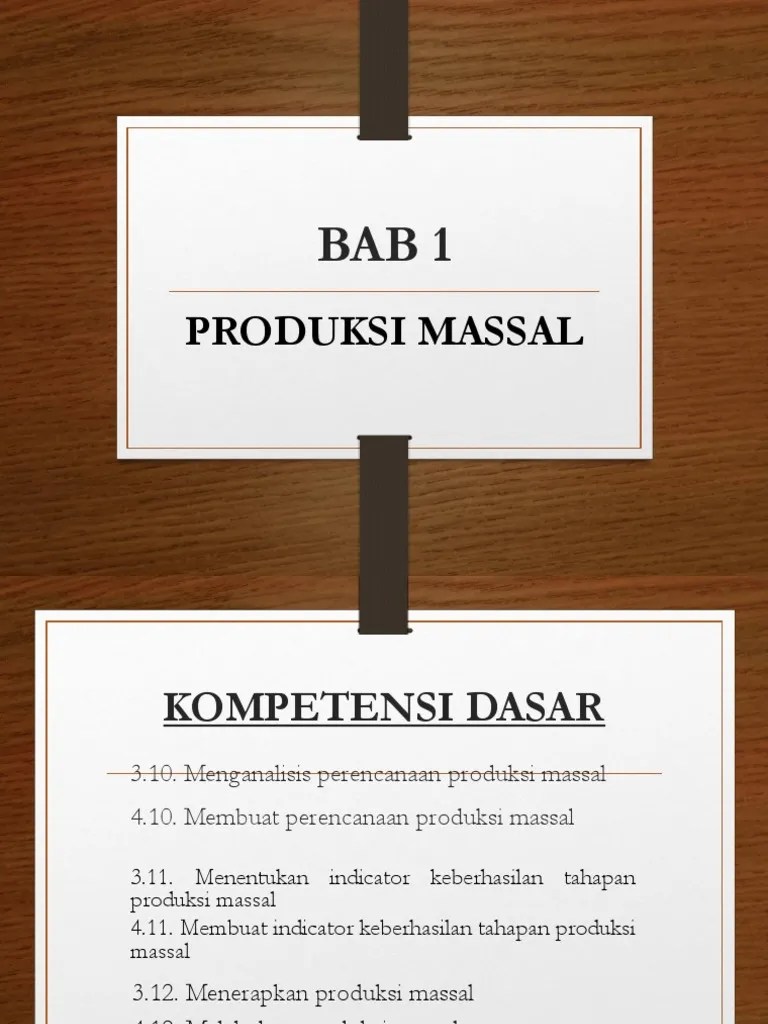 Bab 1 PKWU Perencanaan Produksi Massal | PDF