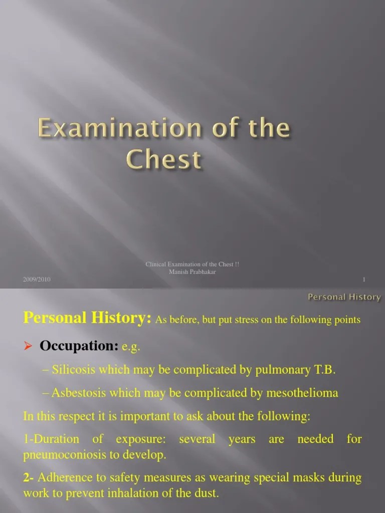 Chest Examination Lung Thorax