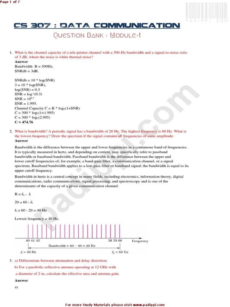 Cs307 System Software KTU PDF Bandwidth (Signal Processing