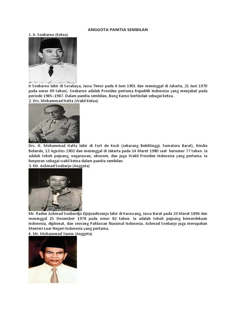 Anggota Panitia Sembilan | PDF