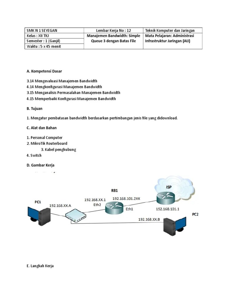 Xii TKJ 2 05 Ahmad Fuad R Simple Queue 3 Dengan Batas File | PDF