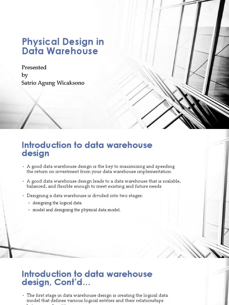 06 - Physical Design in Data Warehouse | PDF | Data Warehouse | Databases