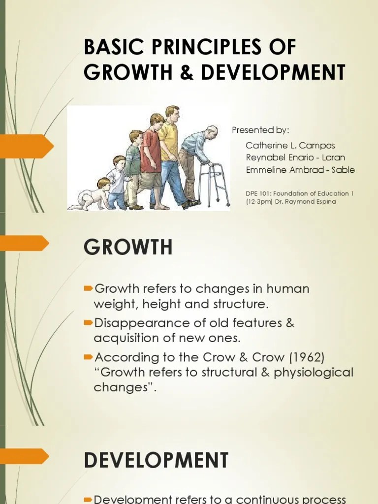 Basic Principles of Growth Development Psychology Cognitive Science