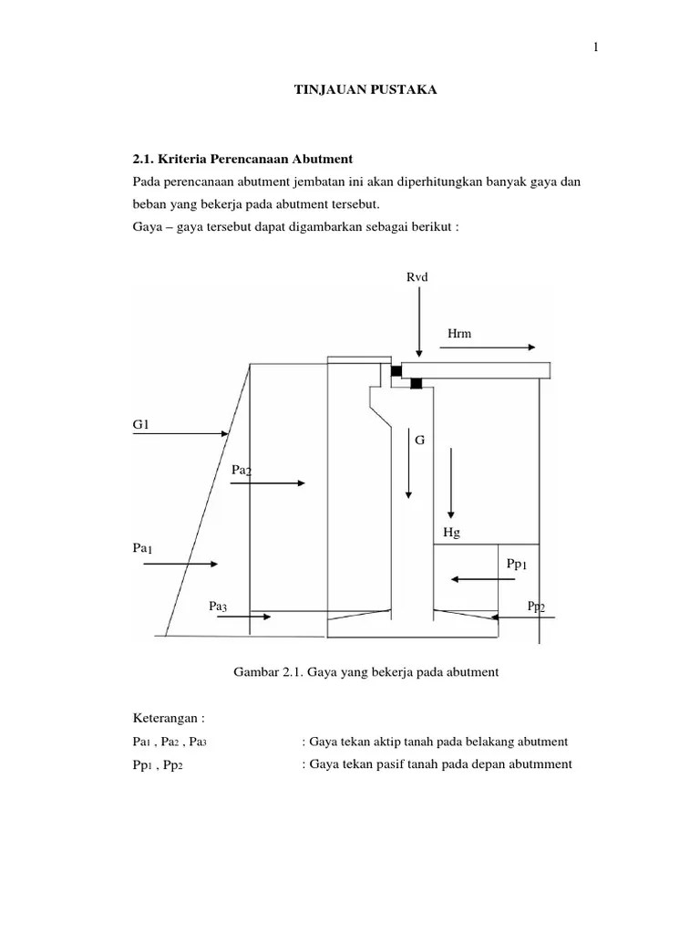 Perancangan Abutment Jembatan | PDF