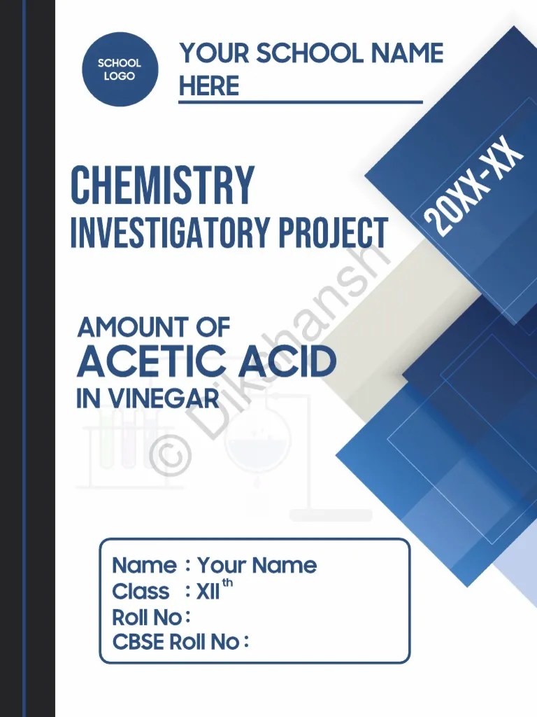 Class 12th Chemistry Investigatory Project on