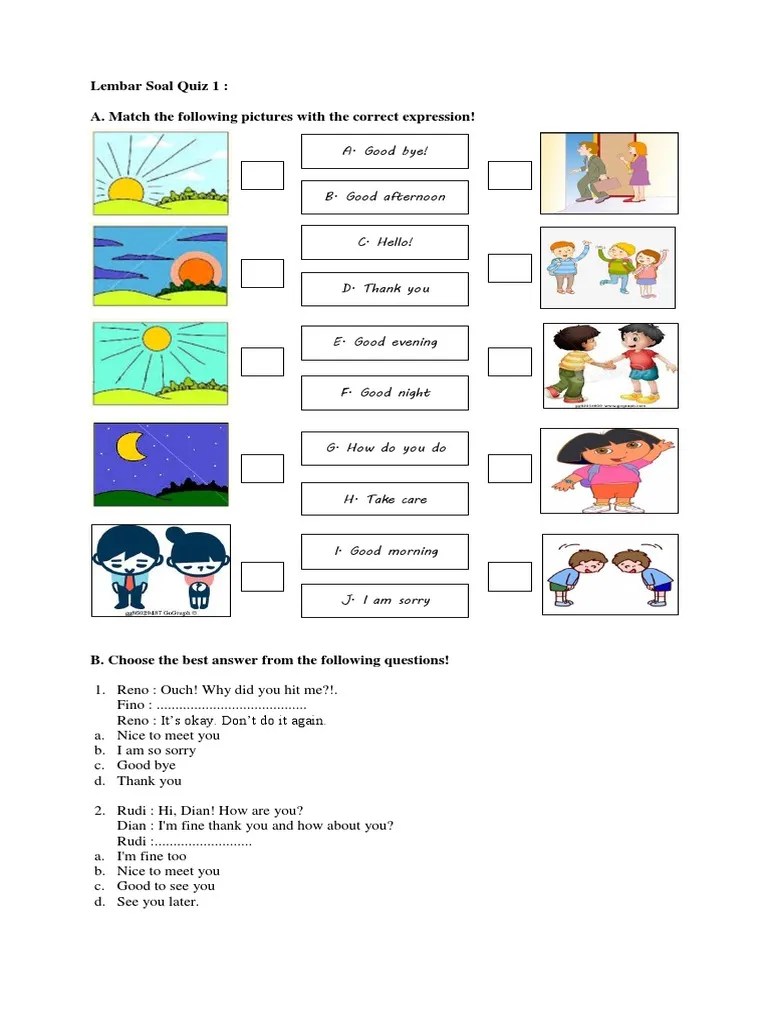 Soal Pilihan Ganda Bahasa Inggris Kelas 7 Chapter 5