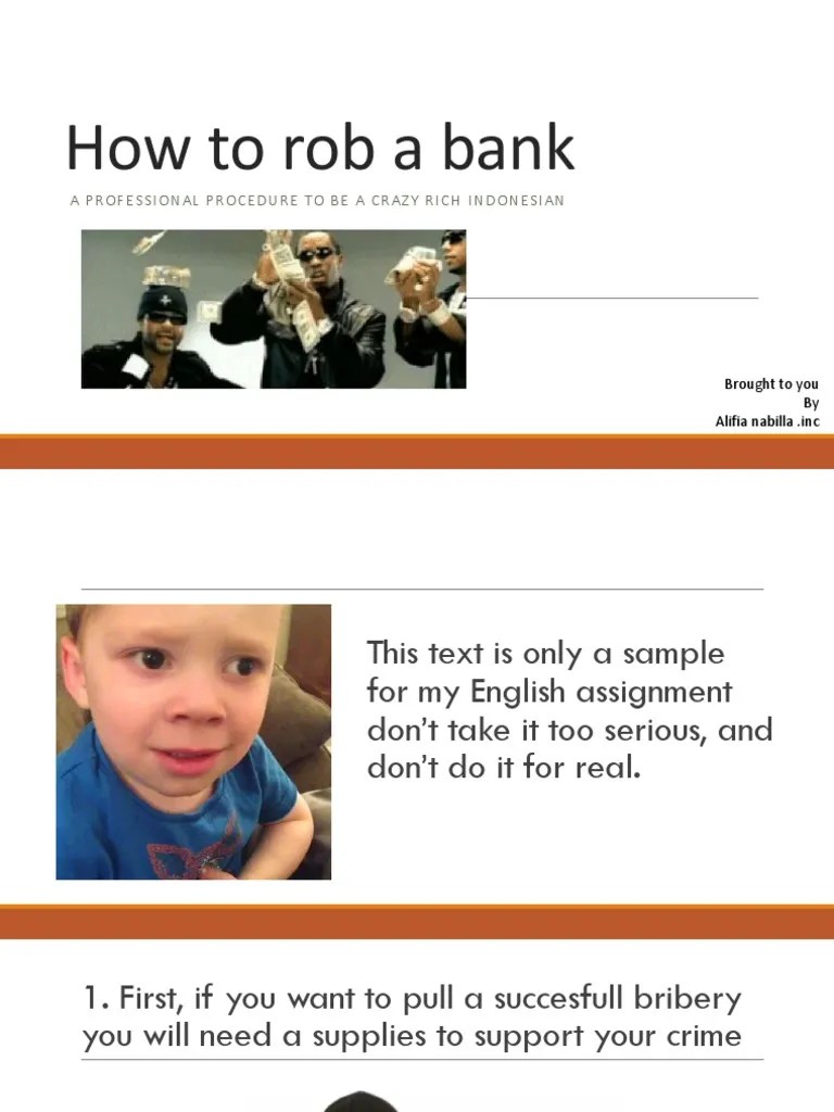How To Rob A Bank PDF