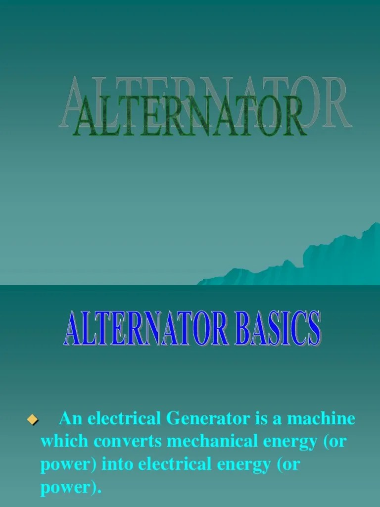 Alternator | PDF | Electromagnetic Induction | Physics