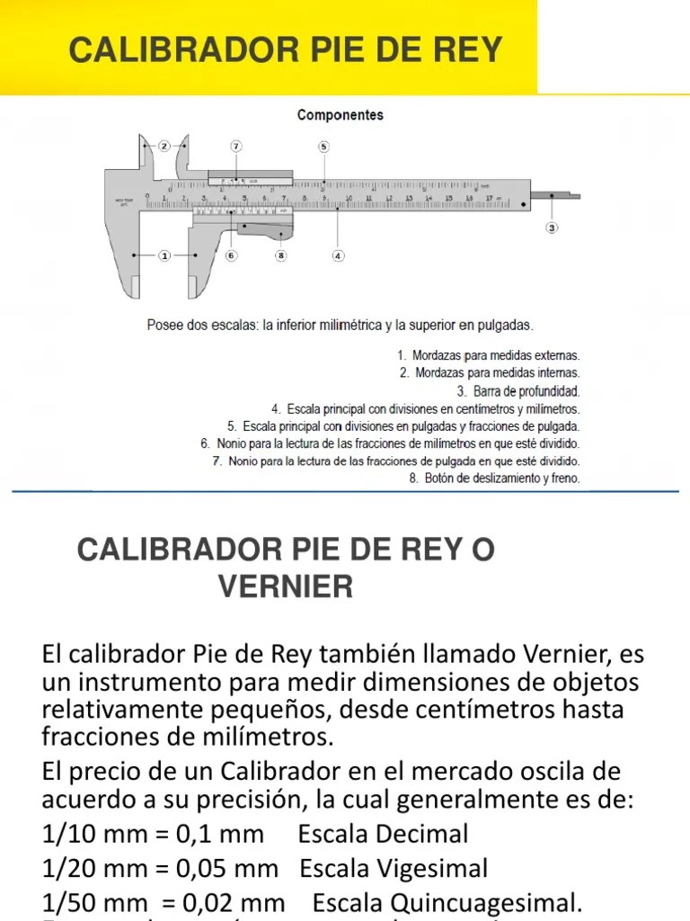 pie de rey o calibrador Observación científica Instrumento de medición