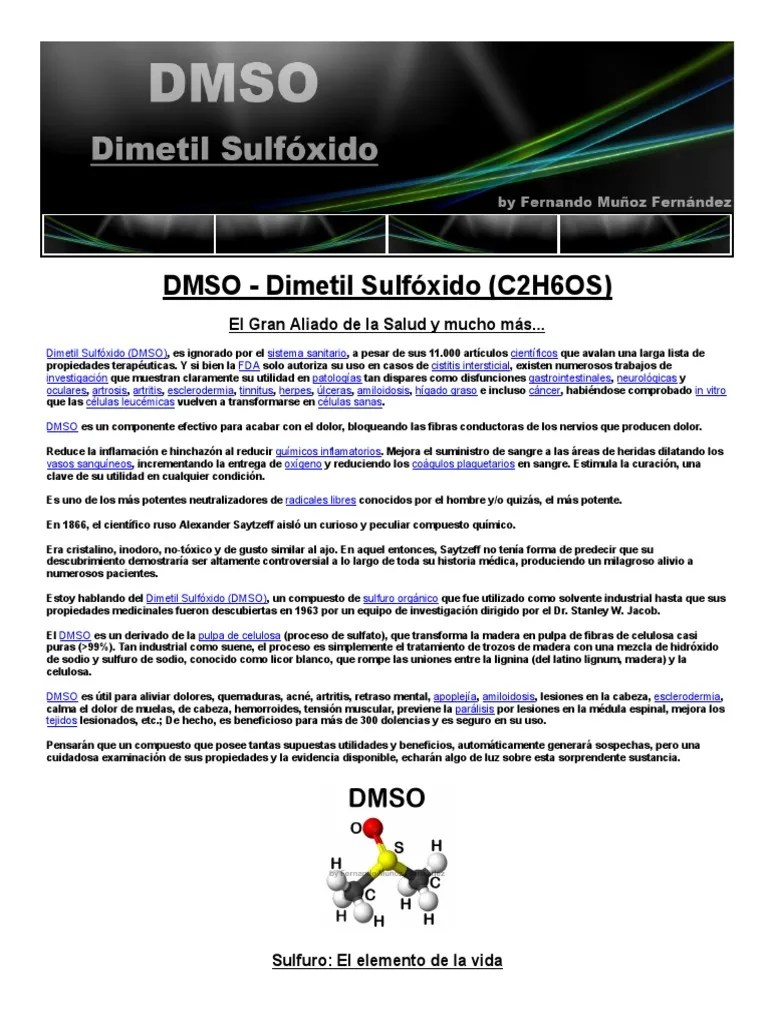 DMSO _ Dimetil Sulfóxido _ El Gran Aliado de la Salud _ by Fernando