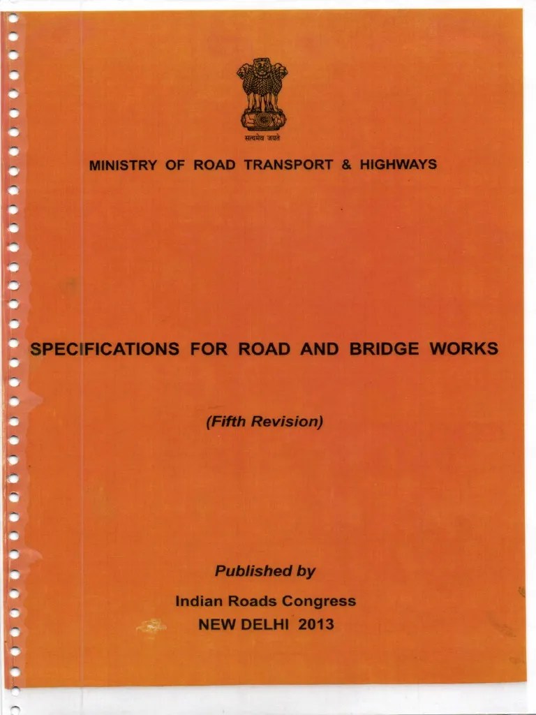 Specifications For Road & Bridge Works PDF Road Surface Deep