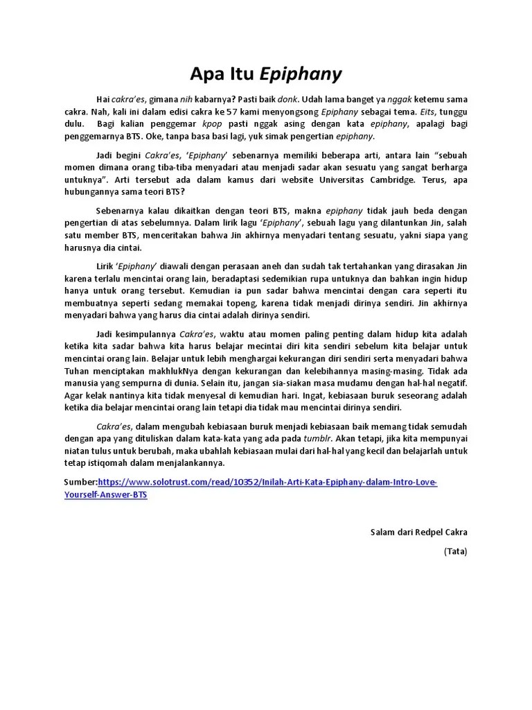 Apa Itu Epiphany | PDF