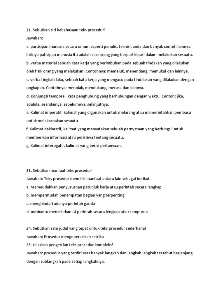 Jelaskan Pengertian Teks Prosedur Kompleks