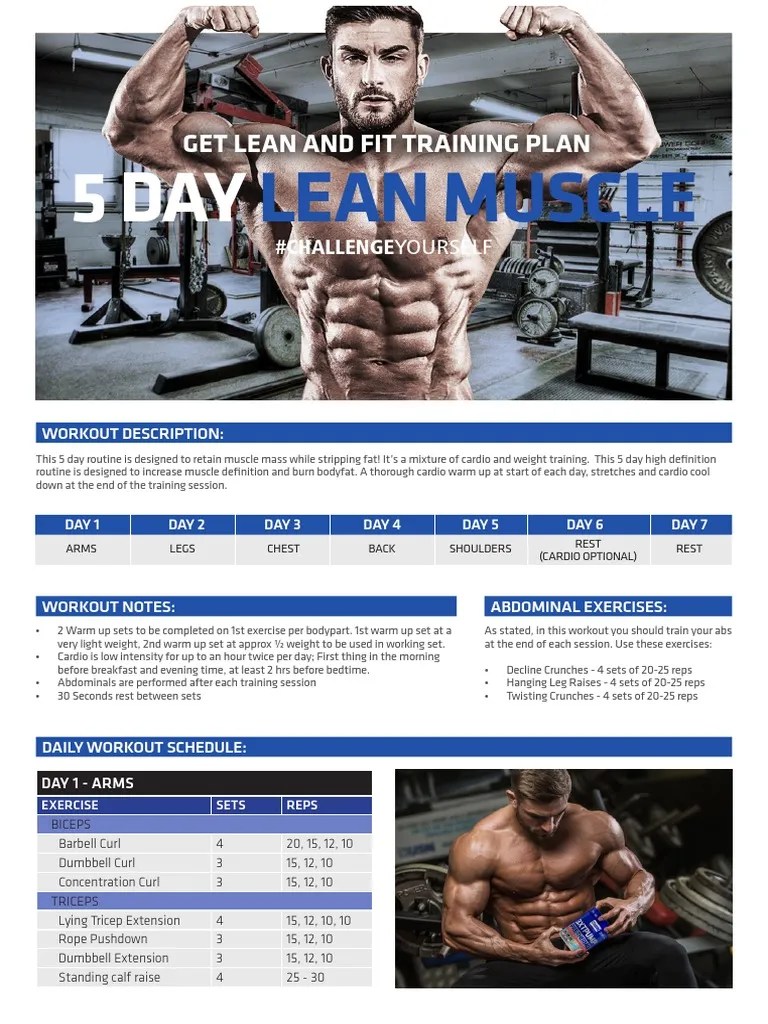 Usn Get Lean And Fit Training Plan | Pdf | Aerobic Exercise | Weight  Training