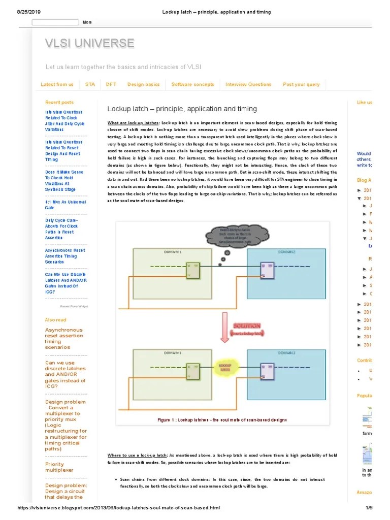 Lockup Latch PDF Digital Electronics Electronics