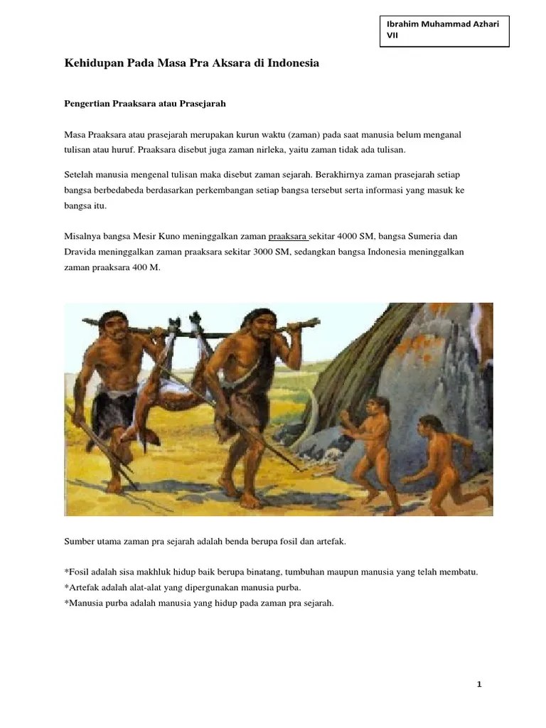 Tercepat Jelaskan Perbedaan Masa Pra Aksara Dengan Masa Aksara