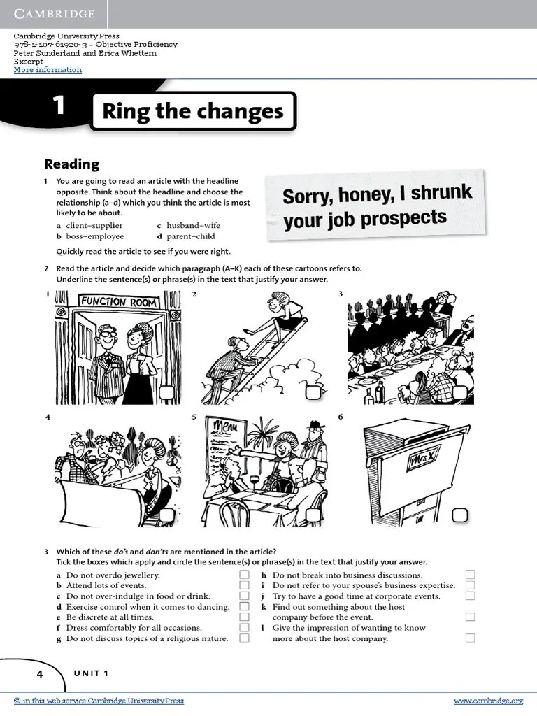 Objective Proficiency2 Workbook With Answers Sample Pages PDF | PDF