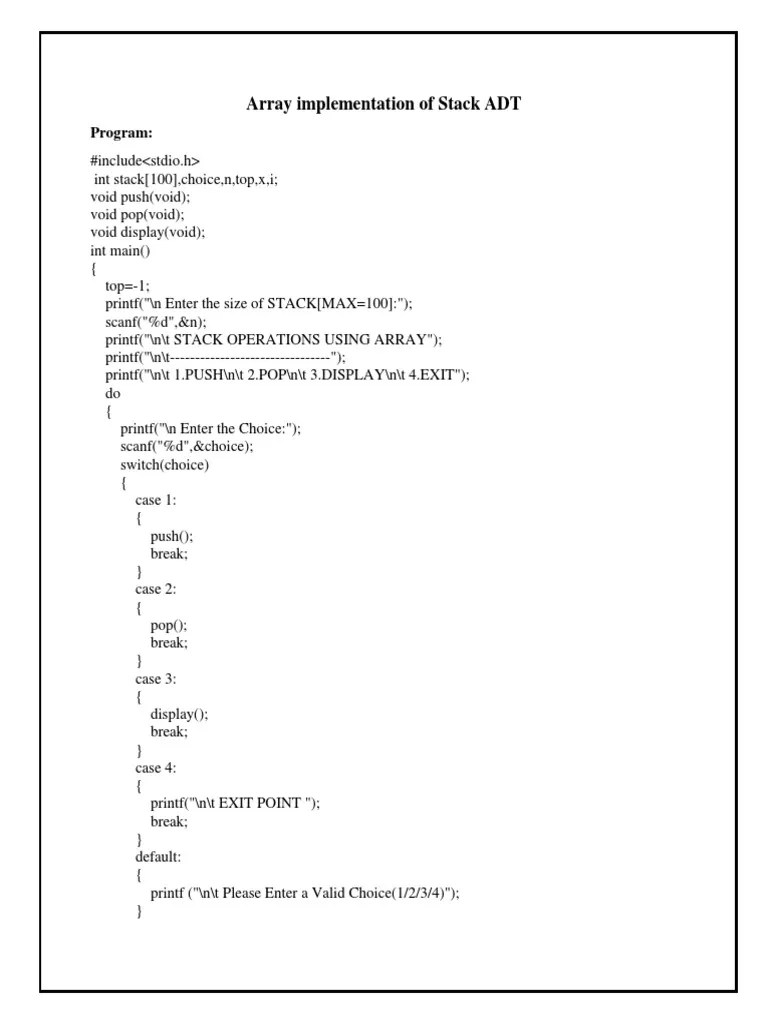 Data Structure Lab Manual PDF Algorithms And Data Structures