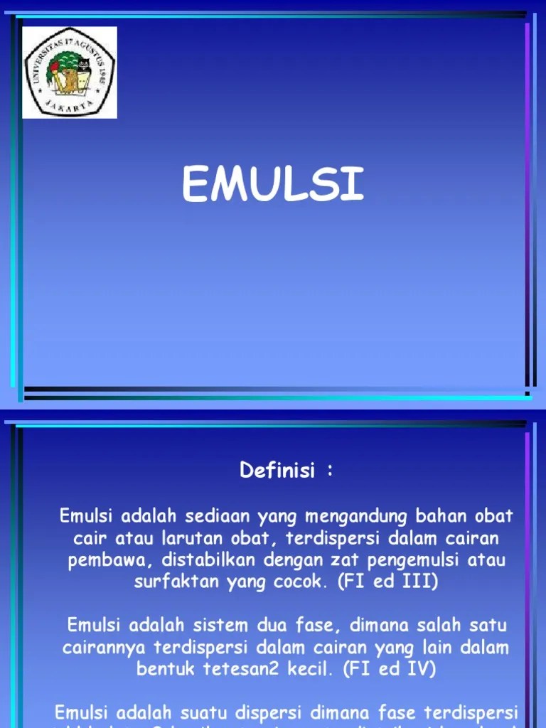 Materi-5 Emulsi | PDF