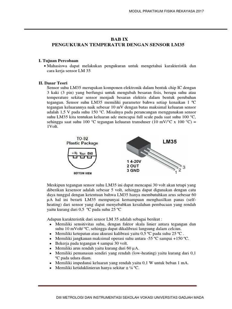 Pengukuran Temperatur LM 35 | PDF