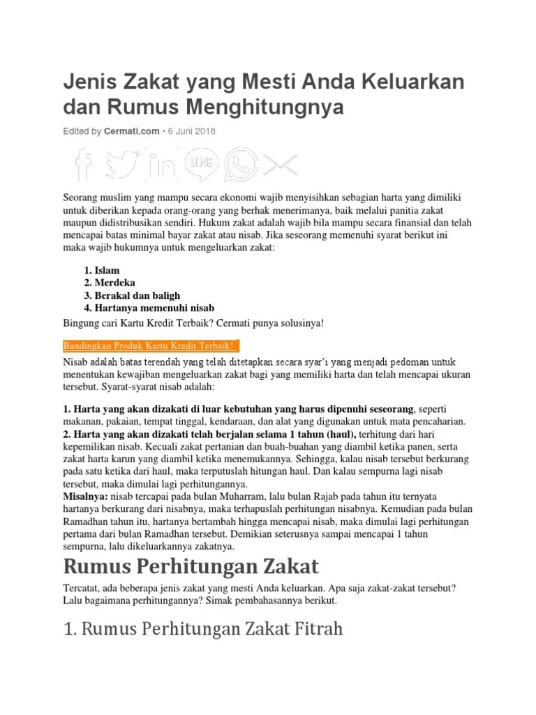 Materi Dan Soal ZAKAT | PDF