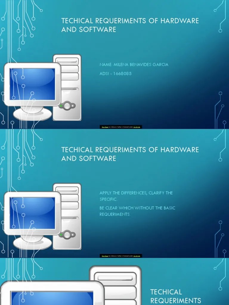 Hardware and Software Requirements for Applications PDF Operating