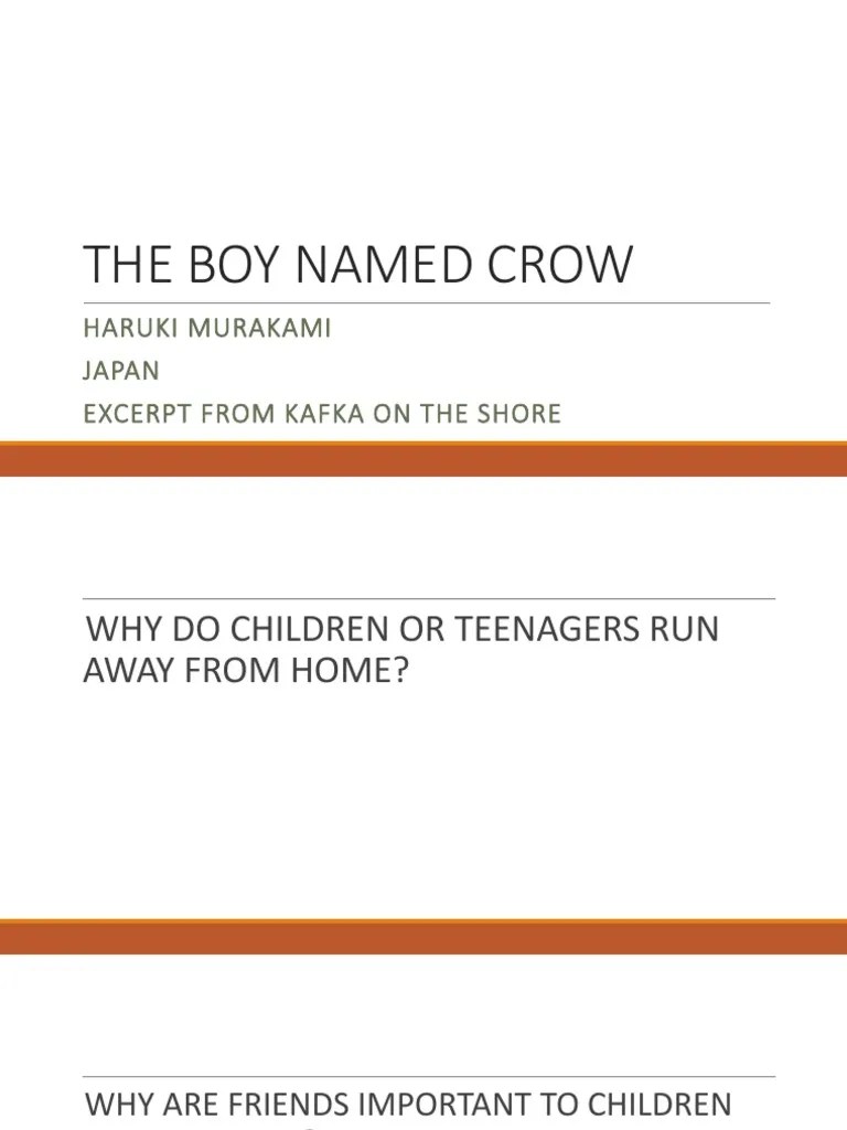 The Boy Named Crow Haruki Murakami Japan Excerpt From Kafka On The