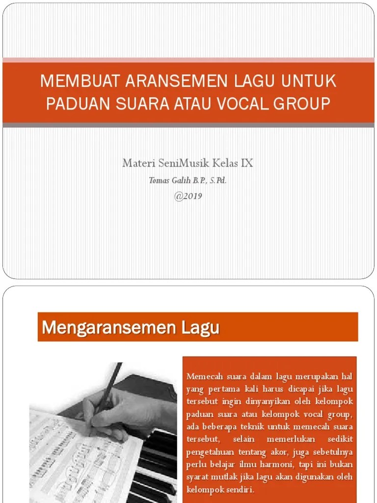 Membuat Aransemen Lagu Untuk Paduan Suara Atau Vocal | PDF