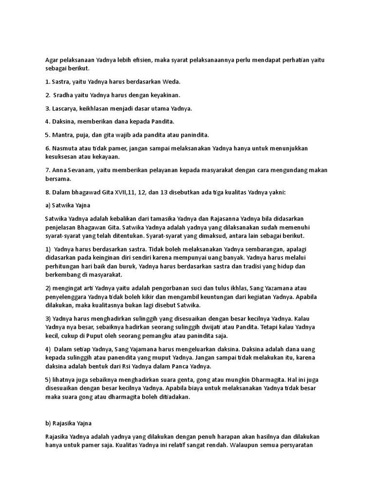 Agama Hindu Satvika | PDF