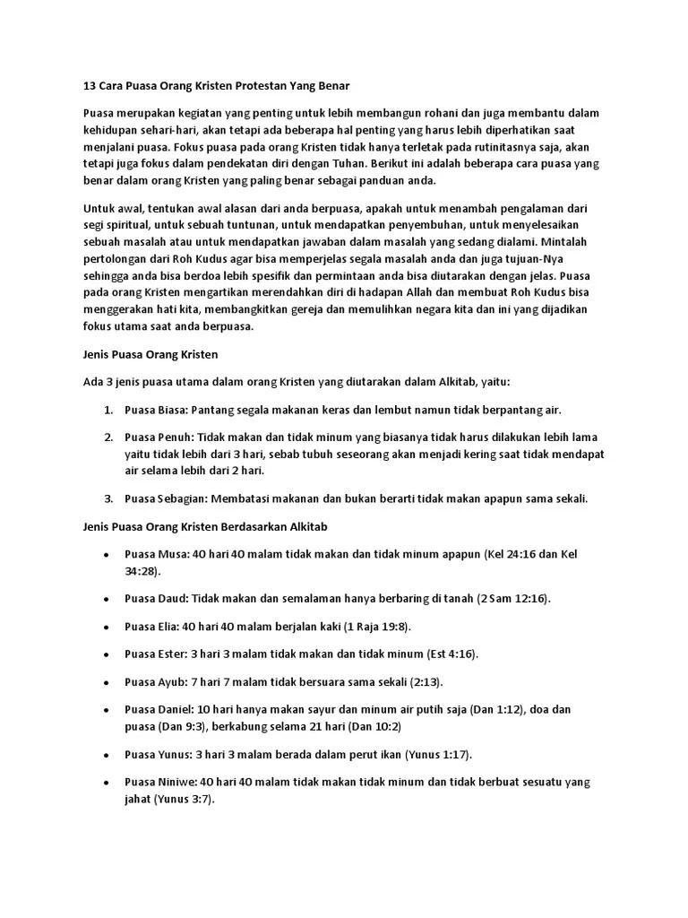 Puasa Kristen | PDF
