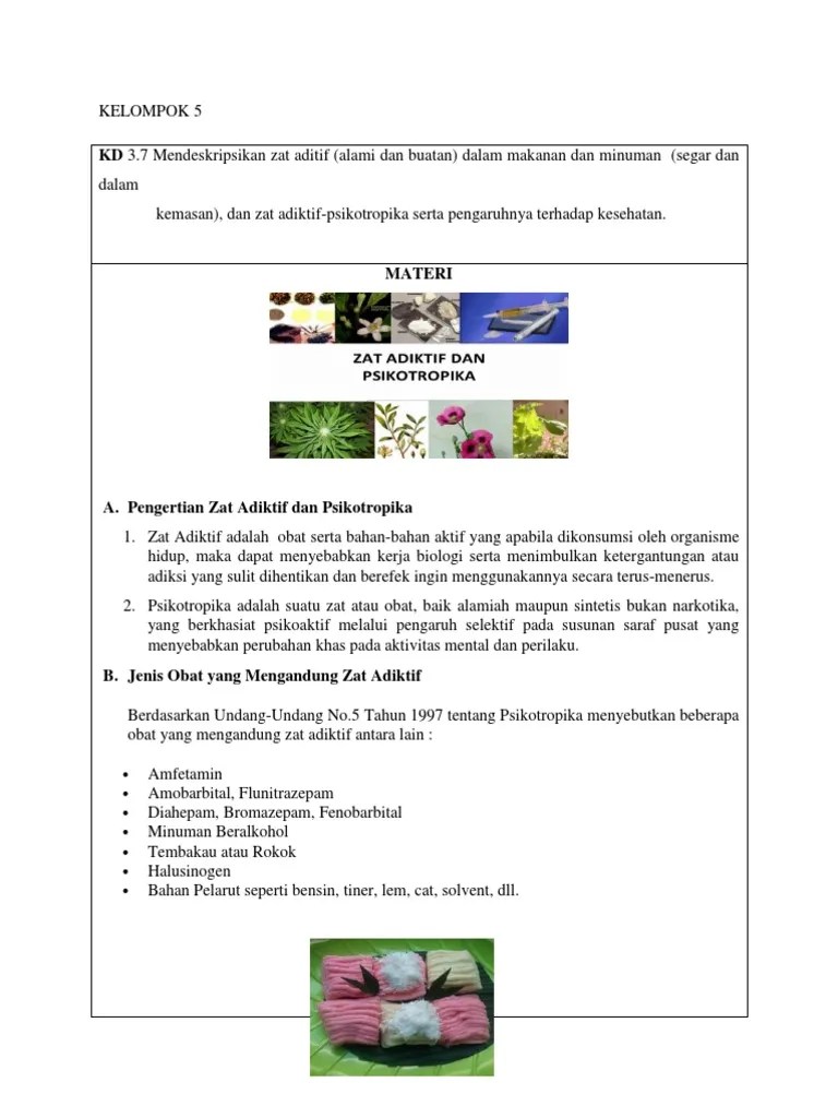 Zat Adiktif Psikotropika Alami Buatan