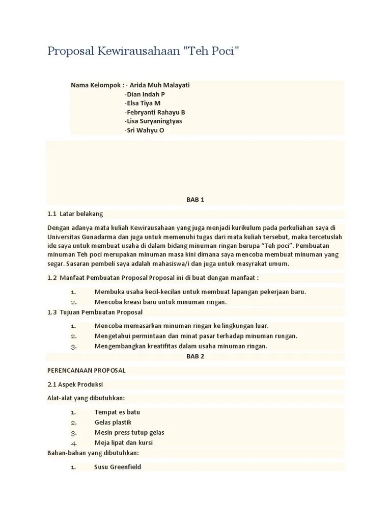 Proposal Ritel | PDF