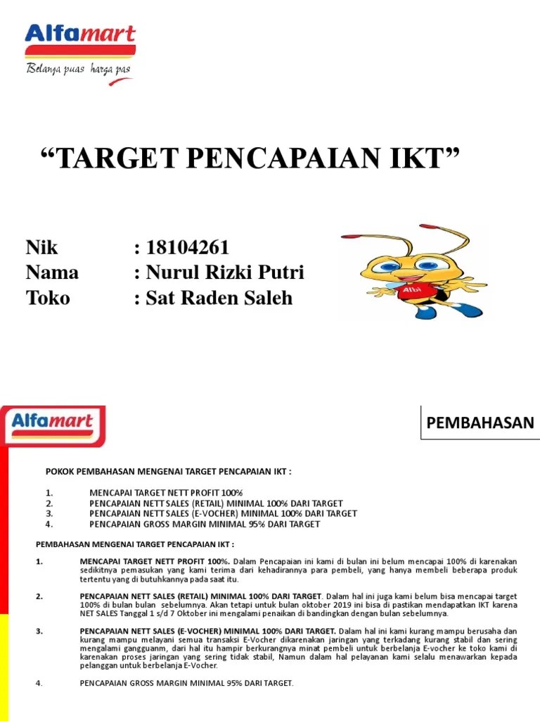 Target Pencapaian Ikt Nurul Ala Adit | PDF