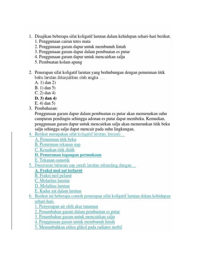 Koligatif Larutan | PDF