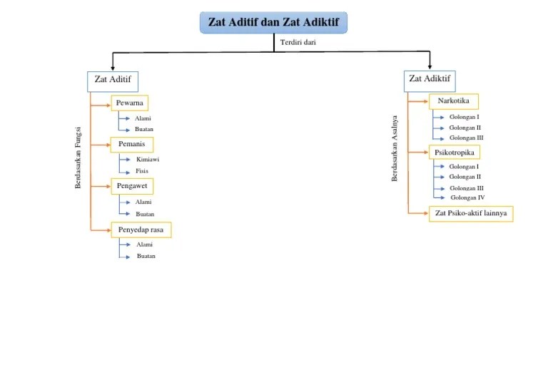 Peta Konsep Zat Aditif | PDF