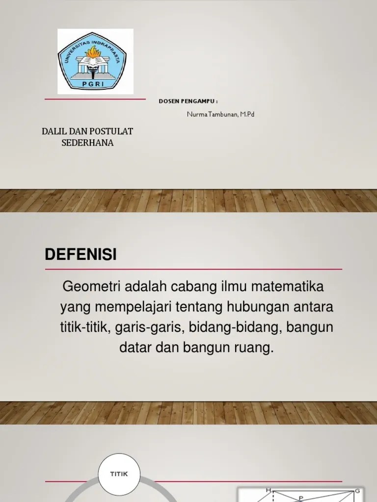 Bab I Dalil Dan Postulat Sederhana | PDF